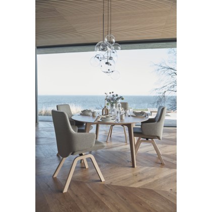 Stressless Quickship Bordeaux Dining Table Round